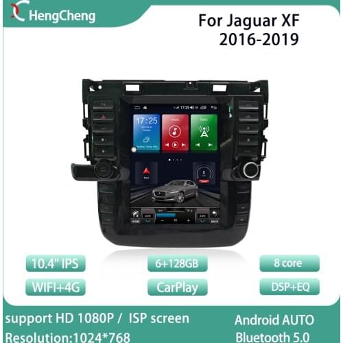 For Jaguar XF 2016-2019 Tesla style car smart multimedia video player Jaguar XF radio GPS 4G navigation CarPlay 8-core 128G