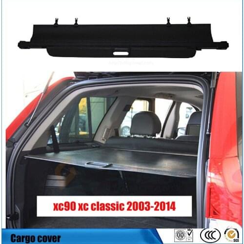For XC90 XC Classic 2003-2014 New Nylon Polyester Trunk Security Shield Cargo Cover High Qualit Auto Accessories Black Beige