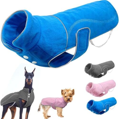 Fleece Dog Clothes Clothing Reflective Warm Winter Vest Jacket For Small Medium Large Dogs Bulldog roupas para cachorro