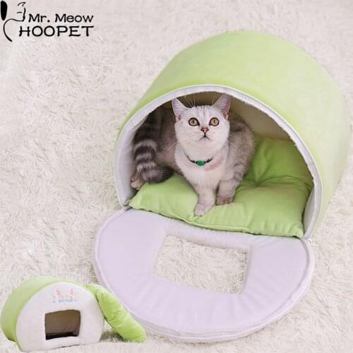 Hoopet Warm Cat Cave Removable Cover Washable Pet Beds Cute Cat Tent House Puppy Nest For Cat Small Dog Rabbit