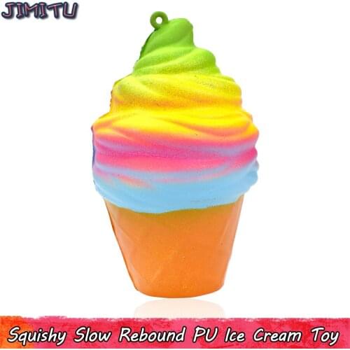 Ice Cream Squishy Toys for Children Simulated Food Slow Rising Lovely Anti Stress Squishies Toys Pendant Home Party Decoration