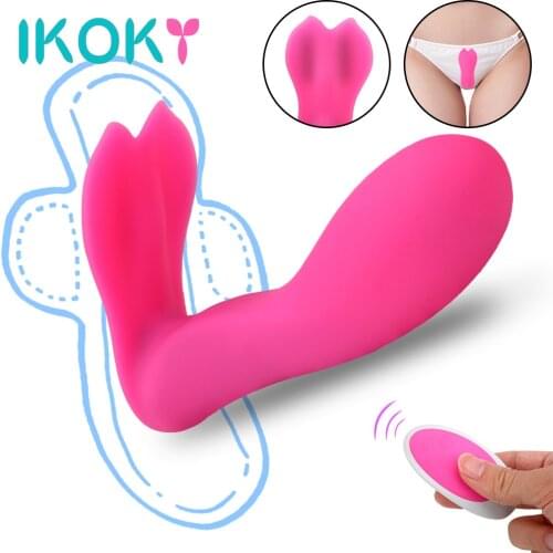 IKOKY Vagina Massager Wearable Dildo Vibrator Sex Toys for Woman Vibrating Panties G Spot Clitoris Stimulator Wireless RC