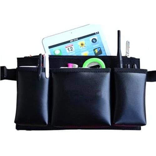 Customized Walkie Talkie Storage Bag Multifunction KTV Bar Waiter Leather Waist Pack Tool Bag