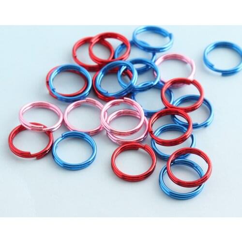 Multi Color plated Keyrings Round Jewelry rings Metal Split Rings for Keychains Findings Lanyard Jump rings
