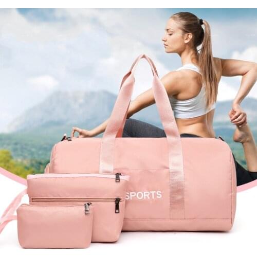 Men Women New Travel Handbag 3pcs Gym Bag Outdoor Crossbody Letter Print Bag Fashion Waterproof Nylon Sports Travelling Bags