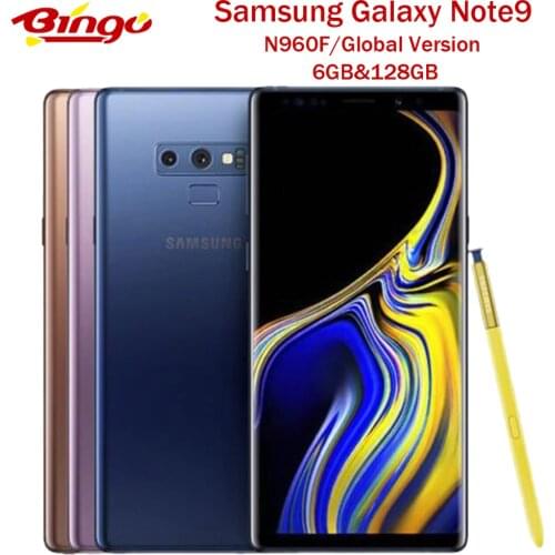 Samsung Galaxy Note9 Note 9 N960F Original Unlocked LTE Mobile Phone Exynos Octa Core 6.4" Dual 12MP RAM 6GB ROM 128GB NFC