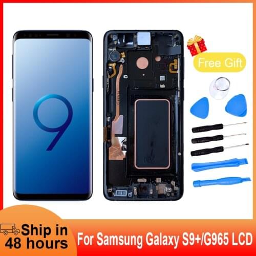 Replace the original New Galaxy S9 Plus G965 LCD display touch screen with the Samsung S9+ G965F framed LCD screen