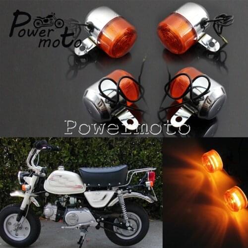 Front/Rear Cafe Racer Turn Signal Light Filament Bulb 12V 10W Indicator Vintage Blinker for Harley Chopper Honda Dax CT ST 50 70