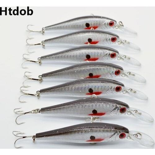 Htdob 7pcs Lot Wobbler Minnow Crankbait Hard Bait Fishing Lures Bass Bait Rattle Lure Tackle 10cm/9.5g Fishing Tackle