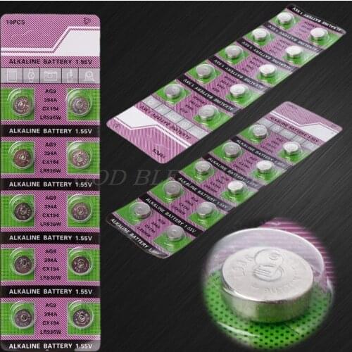 10PCS Alkaline Battery AG9 1.55V Button Coin Cell Watch Batteries LR936 394 SR936SW 194 V394 Control Remote Drop Shipping