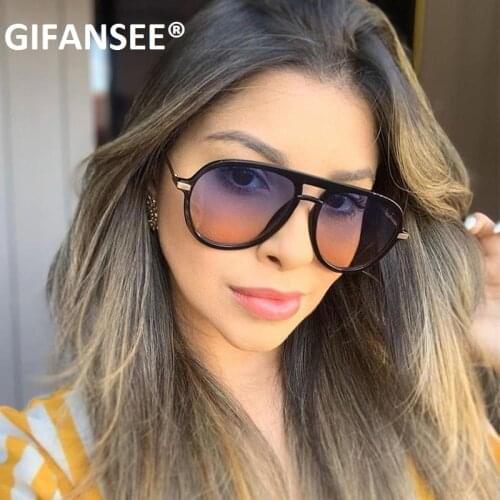 GIFANSEE Men Sunglasses Oversized women shades metal Frame Quality Brand Design Pilot Male Sun Glasses Driving uv400 eyewear