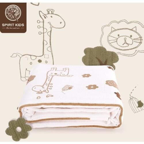 Spiritkids Baby bamboo fiber print bath towel Baby bath towel newborn adult towel blanket
