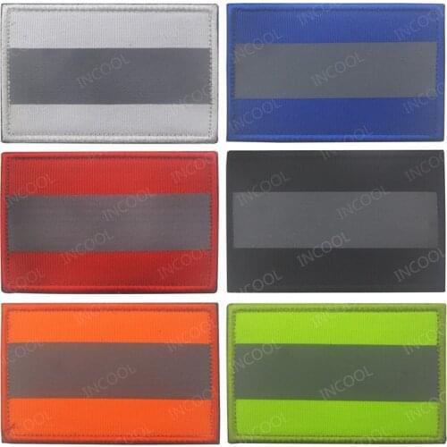 Glow In Dark Russia Flag Reflective Embroidery Patch Russian Military Patches Tactical Combat PVC Nylon Embroidered Badge