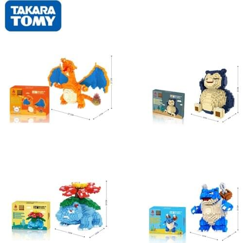 Takara Tomy Pokemon 2080pcs Diamond Small Particle Building Blocks Anime Charizard Educational Toys Childrens Birthday Gift