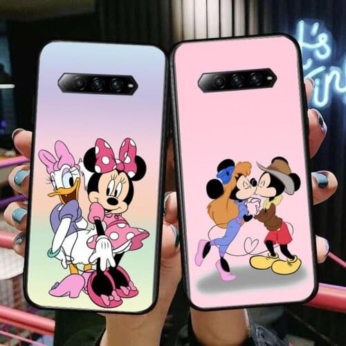 Minnie Mouse Mickey Hug Anime Phone Case For xiaomi redmi Black Shark 4 Pro 2 3 3s Cases Helo Black Cover Silicone Back Prett m