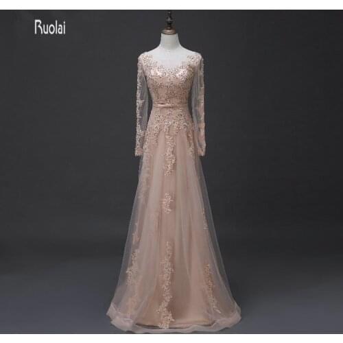 Vestido de festa Elegant Evening Dresses 2017 Long Appliques Tulle Evening Gown Wedding Party Dress Plus Size vestido de noiva