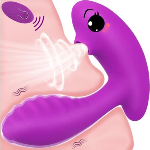 Female Vibrator for Women G Spot Vagina Clitoris Stimulator Nipple Sucker Sucking Dildo Remote Control Masturbators Sex Toys