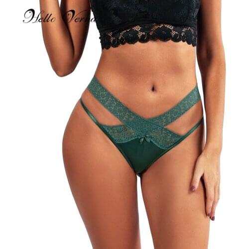 Womens Underwear Sexy Panties Female Silk Underpants Low Waist Thong Solid Color Pantys Cotton Lingerie Lace G-string Plus Size