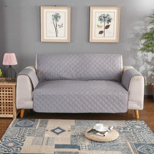 1/2/3 Seater Waterproof Sofa Cover For Living Room Gray Blue Khaki Solid Color Sofa Slipcover High Quality Anti Slip Couch Cover