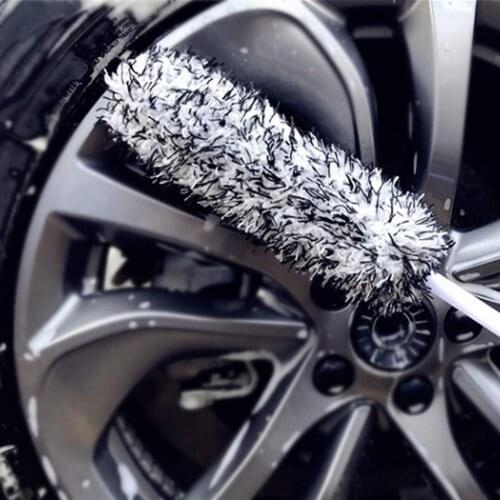 1Pcs Auto Rim Scrubber Wheel Brush Cleaner 2Pcs Nylon Brush For Auto Detailing Wheel Hub Maintenance Cleaning Maintenance Tools