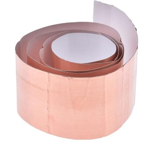 1- Side Conductive Adhesive EMI Shielding Copper Foil Tape Great For Slug Repellent EMI Shielding Stained Glass 50mm X 1m