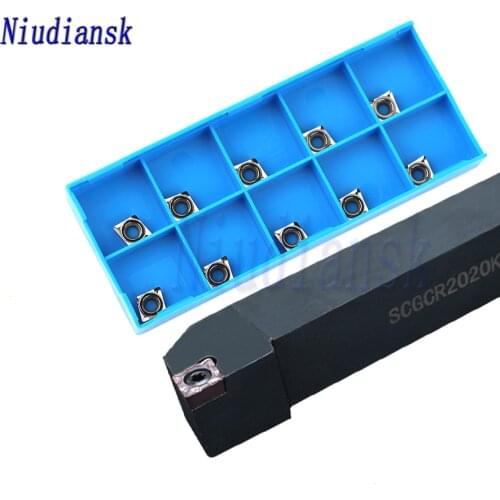 10pcs CCMT0602 Carbide Inserts 1pc SCGCR0808F06 External Turning Tool Holder SCGCR1010H06 SCGCR1212H06 SCGCL CNC Lathe Tool Suit