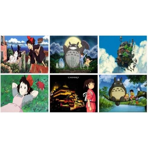 24style Choose HAYAO MIYAZAKI Japan Anime Art Film Print Silk Poster Home Wall Decor 24x36inch