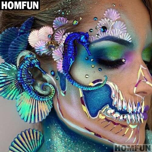 HOMFUN Full Square/Round Drill 5D DIY Diamond Painting "Diamond painted beauty" 3D Embroidery Cross Stitch 5D Decor Gift A01476