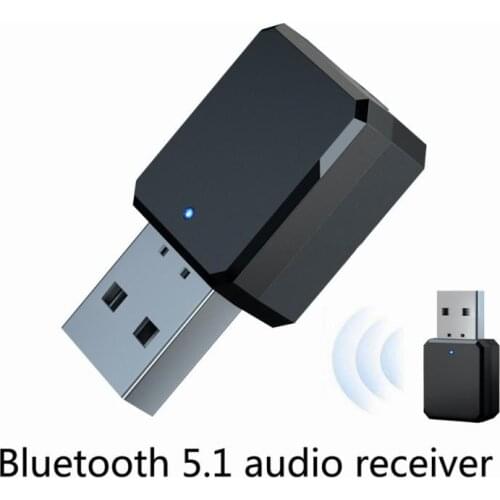 KN318 Bluetooth 5.1 Audio Receiver Dual Output AUX USB Stereo Car Hands-Free Call Built-in Microphone Mic Wireless Adapter