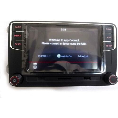 Android Auto Carplay Button New Upgrade RCD330 RCD330G Plus Car Radio With Adapter English For Passat B6 GOLF MK5 MK6