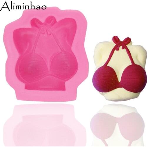B0271 Bikini shape Resin Clay Soap Mold Sugarcraft Silicone mould chocolate fondant cake decorating tools