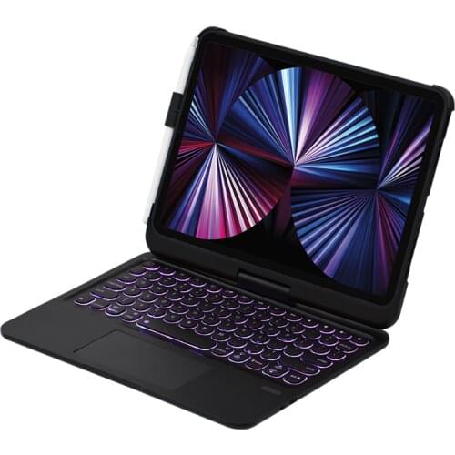 Backlight Touchpad Keyboard Case for IPad Pro 11 2018 2021 Air 4 10.9 Inch 2020 Cover 360 Rotatable Dectatble TPU Funda Shell