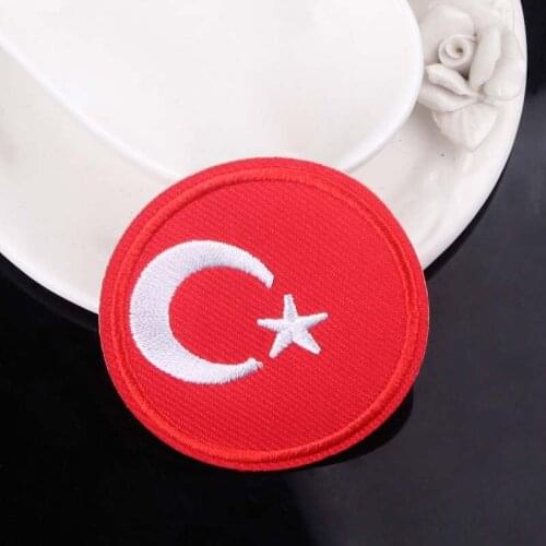 DIY Embroidered National Flag Patch Iron On Clothing Tactical Army Uniforms Badges Striped Fabric Cloth Jacket Jacket Cowboy