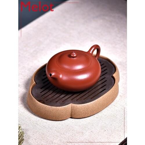 Yixing Purple Clay Teapot Pure Handmade Raw Ore Red Robe Tea Set Teapot Gift Set Flat Jade Milk