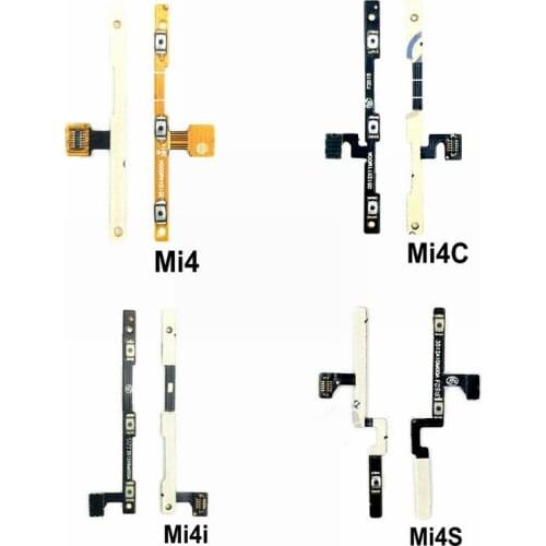High Quality Volume Button Flex Cable For Xiaomi Mi4 Mi4i Mi4C Mi4S Phone Power On Off Key Flex Cable