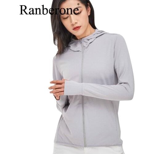 Ranberone Quick Dry Anti UV Jacket Women Sun Protection Clothes For Male Hiking Jacket Zipper Hooded Cardigan Long Sleeve Coat