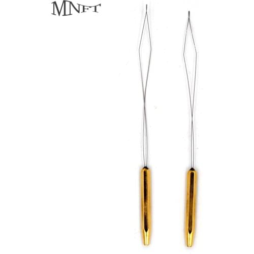 MNFT 1PCS Brass Bobbin Threader Fly Fishing Tying Thread Half Hitch Tool Fly Fishing Bug Binding Tools