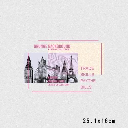 Fasion Men Letter Patches Hot Heat Transfer Cloth Printing Sticker DIY Iron On Clothing Bag Shoes Customization Logo