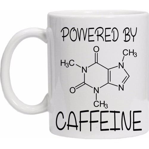Powered By Caffeine Formula Geek Nerd Funny Tea Coffee Ceramic Mug Gift Tea Milk Cup Mugs