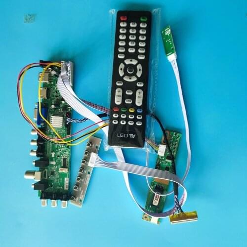 Kit For LTN141P4-L03/LTN141P4-L02 TV VGA USB Controller board DVB-C DVB-T 30pin 1 CCFL LCD 1440X1050 Digital HDMI Panel remote