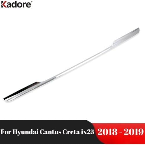 For Hyundai Cantus Creta ix25 2018 2019 Chrome Rear Trunk Cover Tail gate Tailgate Trim Back Boot Door Strip Sticker