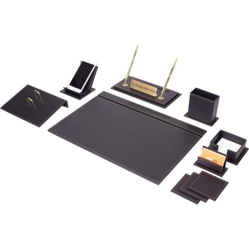 Vega Desk Set 12 Pieces Desk Organizer Office Accessories Desk Accessories Office Supplies Office Organizer Dersk Pad Pen Case