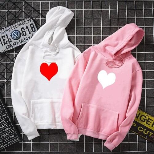 Real Shot Plus Velvet Hoodies Women Loose Hooded Love 2020 New Autumn And Winter long-sleeved Jacket Student