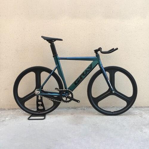 Grey track Bike with Aluminum alloy 48cm 52cm frame Fork Magnesium Alloy wheel single speed Fixie Bike 700C Fixed Gear Bike