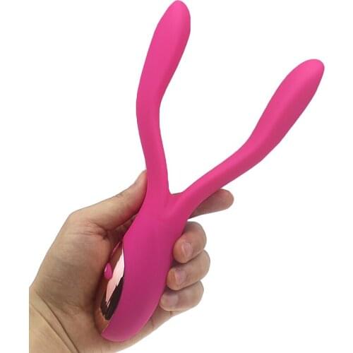 Bendable Silicone G Spot Double Vibrators for Women USB Charge 9 Speed Anal Rabbit Vibrator Sex Toy for Couples Sex Products New
