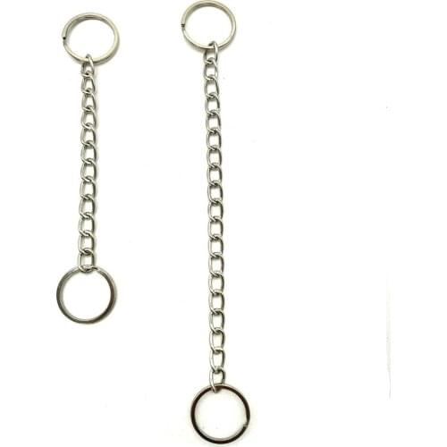 Handmade Pants Chain Metal Split Keyring Keychain Connecting Key Buckle Circular Double Keyrings Key Chain Key Chains