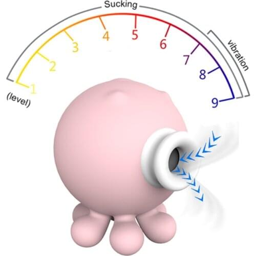 Silicone 9 Speed Sucking Vibrator Octopi Vibrating Sucker Massager Adult Sex Toy For Woman Fun Products Oral Clitoris Stimulator
