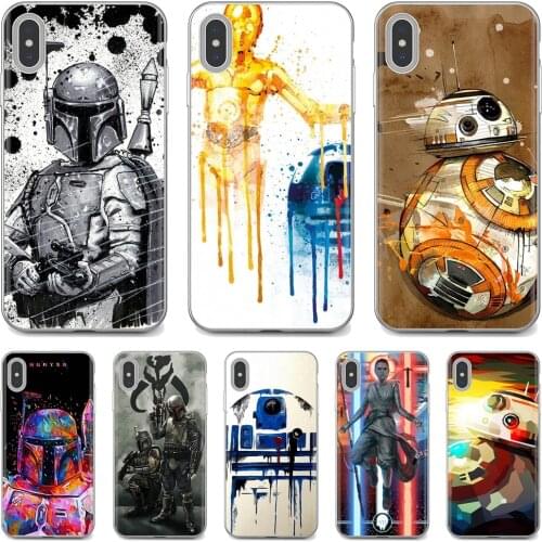 Yoda and bb8 cute bot For Samsung Galaxy A10 A40 A50 A70 A3 A5 A7 A9 A8 A6 Plus 2018 2015 2016 2017 Free Silicone Phone Case