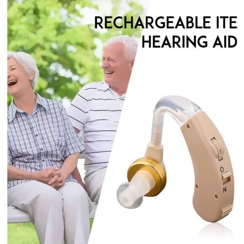 USB Rechargeable/Battery Hearing Aid BTE Sound Aids Sound Voice Amplifier Digital Earphon Sound Voice Amplifier for Elderly