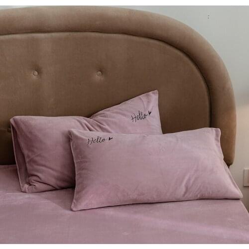 Warm soft velvet embroidered Pillow case high end pillow cover pillowcase pillow cases safety No zipper pillow cover Pillowcases
